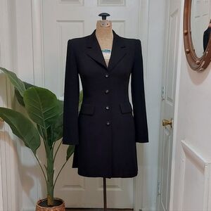 Vintage Cache Black Long Tailored Women's Blazer Size 2
